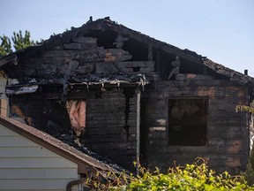 Aftermath of an overnight fire at a home in the 2400 block of Arthur Road in Windsor on June 11, 2021.