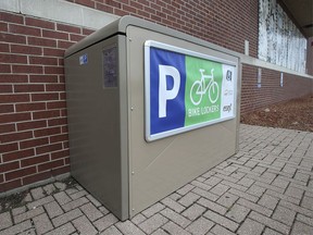 A bike locker is shown at the Essex Recreation Complex on Friday, June 25, 2021. The lockers were funded by the County Wide Active Transportation System's (CWATS) Municipal Partnership program, through which the County and local municipalities share the costs for enhancements to trails and active transportation corridors.