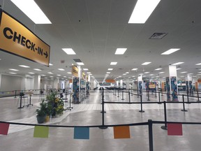 WINDSOR, ONTARIO. JUNE 18, 2021 - A section of the new Devonshire Mall Vaccination Centre is shown on Friday, June 18, 2021.