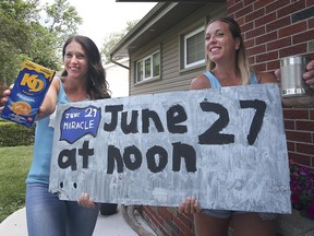 Morgan Ryan, left, and Kendal Malewicz, committee members with the June 27 Miracle event are shown on Monday, June 21, 2021.