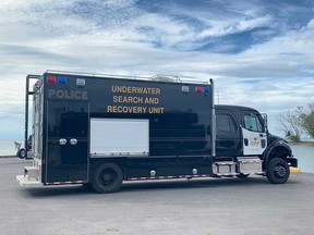 An image of a vehicle for OPP West Region's underwater search and recovery unit.