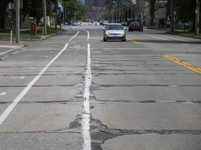 University Avenue West, which is in need of repair, is seen on Thursday, June 3, 2021.