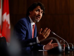 Canada's Prime Minister Justin Trudeau attends a news conference in Ottawa, Ontario, Canada May 25, 2021.