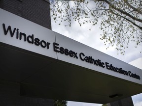 WINDSOR, ONTARIO:. APRIL 14, 2021 - The Windsor-Essex Catholic District School Board  is pictured on Wednesday, April 14, 2021.