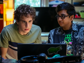 Tony winner Ben Platt and Nik Dodani in a scene from Dear Evan Hansen.