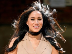 Meghan Markle, Duchess of Sussex, arrives to meet academics and students during a roundtable discussion on female access to higher at the University of Johannesburg, South Africa, October 1, 2019.