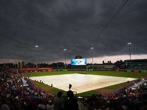 The scheduled game between the Toronto Blue Jays and the Boston Red Sox at Sahlen Field in Buffalo on July 20, 2021 was postponed due to inclement weather.