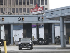Motorists enter Windsor via the Windsor-Detroit Tunnel on Monday, July 19, 2021.