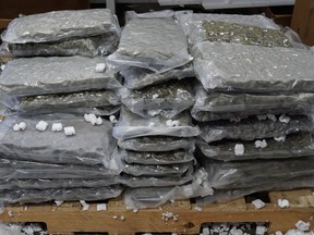 A tractor trailer manifested to be carrying aluminum caps was caught by the U.S. Customs and Border Protection with over 2,500lbs of marijuana on board at the Fort Street Cargo facility in Detroit.    Image courtesy of CBP / Windsor Star
