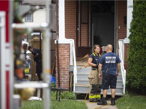 Fire crews finish up after dealing with a house fire at 1542 Bruce Ave., on Wednesday, June 30, 2021.