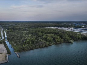 An aerial view of Ojibway Shores is shown in this 2019 file photo.