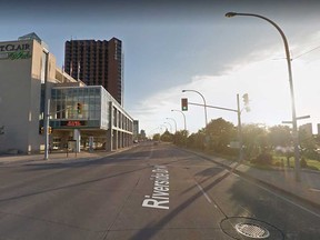 The 200 block of Riverside Drive West in downtown Windsor is shown in this Google Maps image.