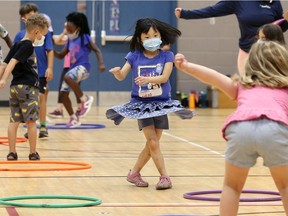 Kids camps are back! Young summer campers are shown during an activity at the Capri Pizzeria Recreation Complex in Windsor on Tuesday, July 6, 2021.