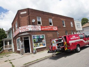 A Windsor Fire and Rescue Services investigations vehicle after a fire emptied Richmond Variety Store at 1098 Albert Rd. in Windsor on July 2, 2021.