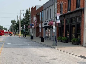 The area of 15 Erie St. North in Wheatley on the morning of July 19, 2021 - site of a gas leak.