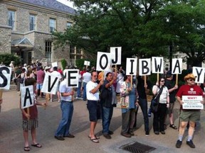 More than 200 people showed up for the meeting at Mackenzie Hall in Windsor to decide the fate of Ojibway Shores on Wednesday, July 3, 2013.