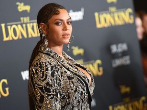 Beyonce arrives for the world premiere of Disney's "The Lion King" at the Dolby theatre on July 9, 2019 in Hollywood.