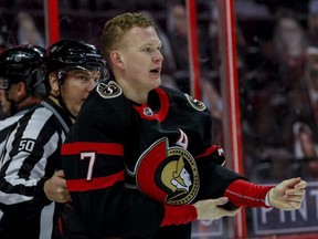 The expectation is that if Brady Tkachuk re-signs long-term, he would likely be the club’s next captain. ERROL MCGIHON/Postmedia