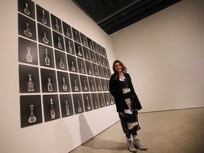 Jennifer Matotek, executive director of the Art Gallery of Windsor, stands in an exhibition on August 3, 2021.