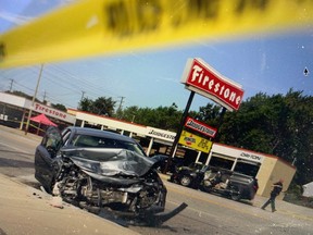 A section of Tecumseh Road East was closed to traffic Monday morning as police and other emergency personnel responded to a serious automobile crash.