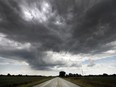 Dark skies producing funnel clouds sat over Lakeshore on Tuesday afternoon, Aug. 3, 2021. Environment Canada issued a weather advisory warning of possible funnel clouds in Essex County and Chatham-Kent.