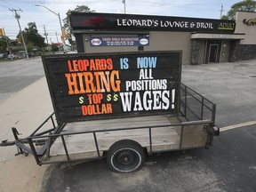 The exterior of the Leopard's Lounge & Broil is shown on Wednesday, August 18, 2021. The adult establishment is currently closed after a dancer tested positive for COVID-19.