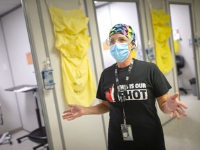 Karen Riddell, Windsor Regional's chief operating officer, provides a tour of the new Paediatric Urgent Medical Assessment (PUMA) Clinic at Windsor Regional Hospital - Met Campus, on Monday, August 30, 2021.