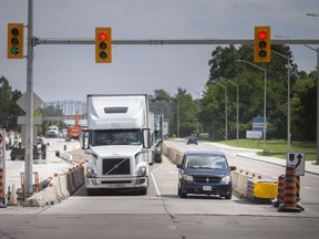 Heavy traffic can be seen on Huron Church at College Avenue, on Thursday, August 12, 2021.