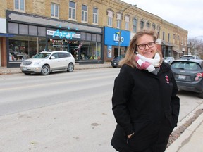 Township of Warwick Mayor Jackie Rombouts is shown in this file photo on the main street in the township community of Watford.