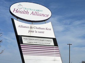 The Chatham site of the Chatham-Kent Health Alliance is shown Nov. 19, 2020. (Tom Morrison/Postmedia Network)