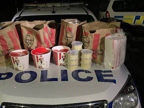 Police pulled over two men trying to smuggle in several KFC items to locked-down Auckland.