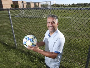 Joe Barile, president of the Essex County Soccer Association is shown at the McHugh Park soccer fields on Wednesday, September 29, 2021. The organization is hoping to have an artificial turf field constructed at the park.