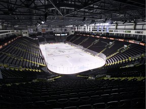 As of Wednesday, the City of Windsor is requiring everyone 12 and over to prove they've been vaccinated for COVID-19 to attend indoor recreational facilities. Here, a dark and empty WFCU Centre in Windsor is shown on March 12, 2020.