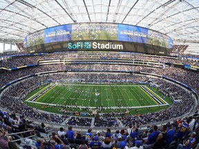 A general overall view of SoFi Stadium during the game between the Los Angeles Rams and the Chicago Bears