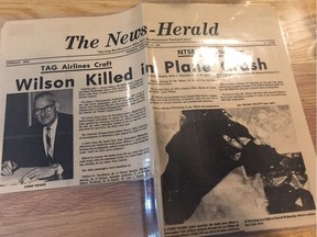Newspaper clipping from 1970 reporting on the death of James Wilson.