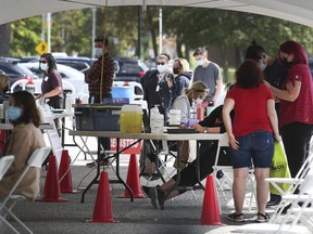 A pop-up COVID-19 vaccination clinic at the University of Windsor is shown on Friday, September 10, 2021.