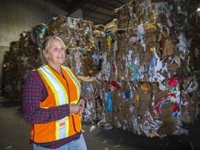 Valuable goods. Heather Taylor, waste diversion coordinator at the Essex Windsor Solid Waste Authority, is shown on Sept. 21, 2021, at the regional recycling depot off Central Avenue and E.C. Row in Windsor.