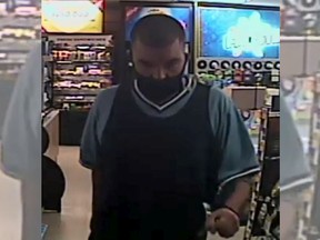 Windsor police are looking for this suspect, who allegedly robbed a convenience store in the 4600 block of Seminole Street with a knife on Monday, Sept. 13, 2021.
