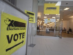 An early voting polling station at Devonshire Mall is seen on Tuesday, Sept. 14, 2021.