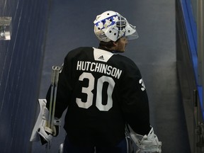 Maple Leafs goalie Michael Hutchinson.