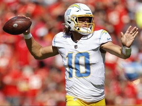 Justin Herbert of the Los Angeles Chargers.