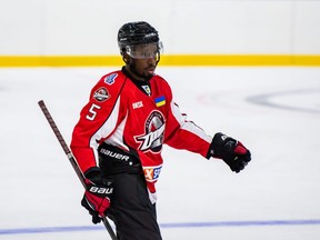 Jalen Smereck of HC Donbass of the Ukrainian Hockey League.