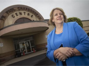 "We have to be open to alternative strategies." Elizabeth Dulmage, the new executive director at Brentwood, is pictured outside the Windsor recovery home on Oct. 5, 2021.