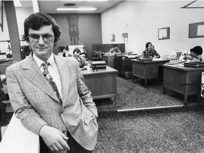 "Contributed greatly." In this No. 30, 1977, file photo, director Mike Ray is shown in the offices of the Law Assistance of Windsor program.