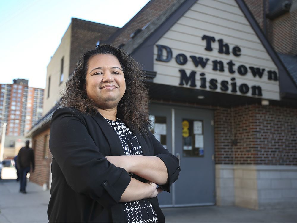 Rukshini Ponniah-Goulin has been named the interim Executive Director of the Downtown Mission. She is shown at the Windsor organization on Monday, October 18, 2021.