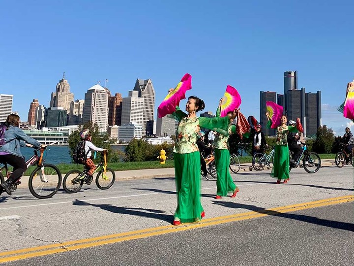  Dancers of Windsor’s Chinese-Canadian community perform on Riverside Drive West during Open Streets Windsor 2021. Photographed Oct. 17, 2021.