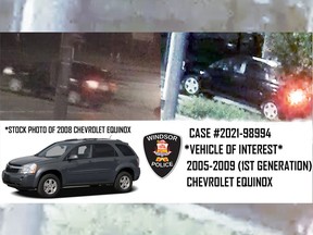 Windsor police are asking for the public's help identifying this 2005 to 2009 Chevrolet Equinox believed to have fatally struck an elderly man downtown on Friday, Oct. 15, 2021.