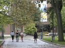 Students are shown on campus at the University of Windsor on Friday, October 8, 2021.