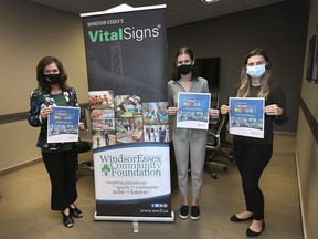 Lisa Kolody, left, Executive Director of the WindsorEssex Community Foundation is shown with team members Hallie Westwood and Ajsela Murselovic on Wednesday, October 13, 2021.