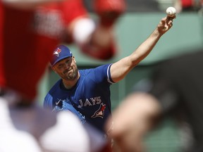 Robbie Ray delivers against the Boston Red Sox. Ray's time in Toronto was short, but sweet.